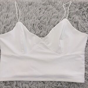 Garage White Cropped Tank Top
